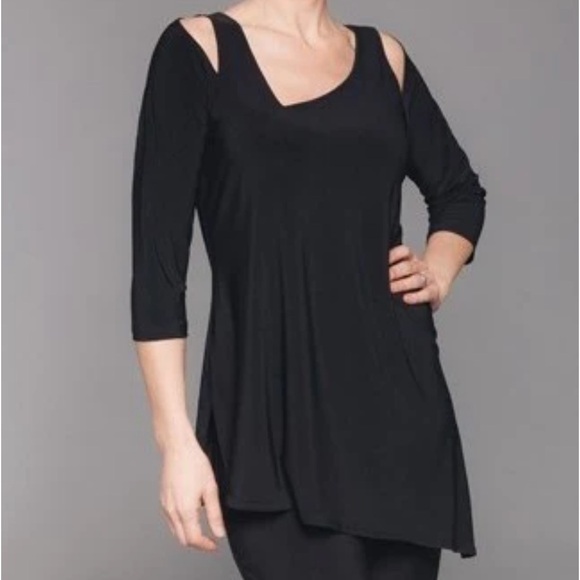 Sympli NWT Black Focus Tunic 3/4 Sleeve Size 6 - Picture 1 of 10